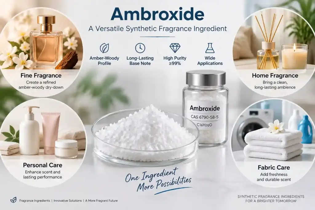 Ambroxide synthetic fragrance ingredient for perfume and personal care applications